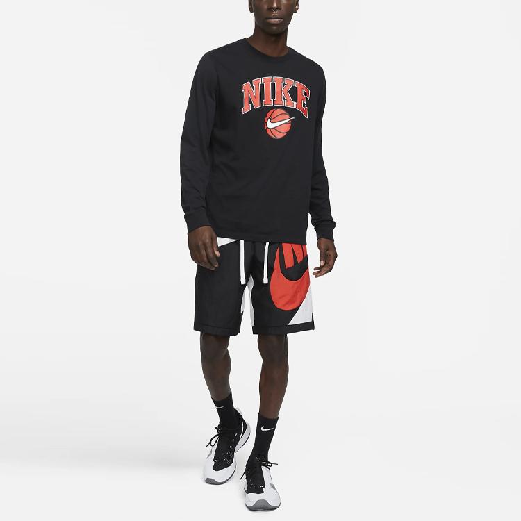 Nike Dri-Fit Throwback Futura Basketball Shorts Men Bottoms Black Red CV1829-100