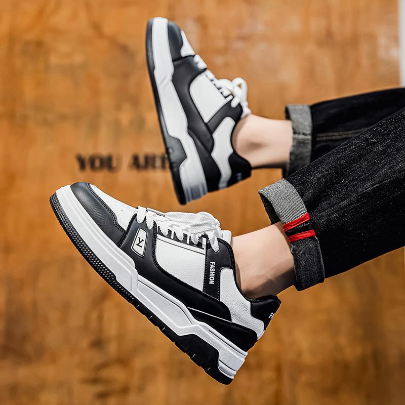 New Men's Classic Fashion Low Top Thick Sole Skateboarding Shoes Comfortable Soft Sole Basketball Sneakers