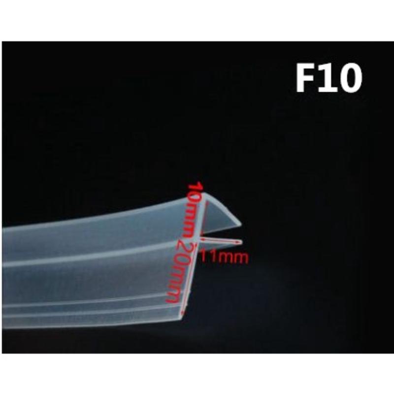 20mm Silicone Shower Door Seal Strip Leak Proof Waterproof for Frameless Bathroom Glass Door Wet Dry Separation Use