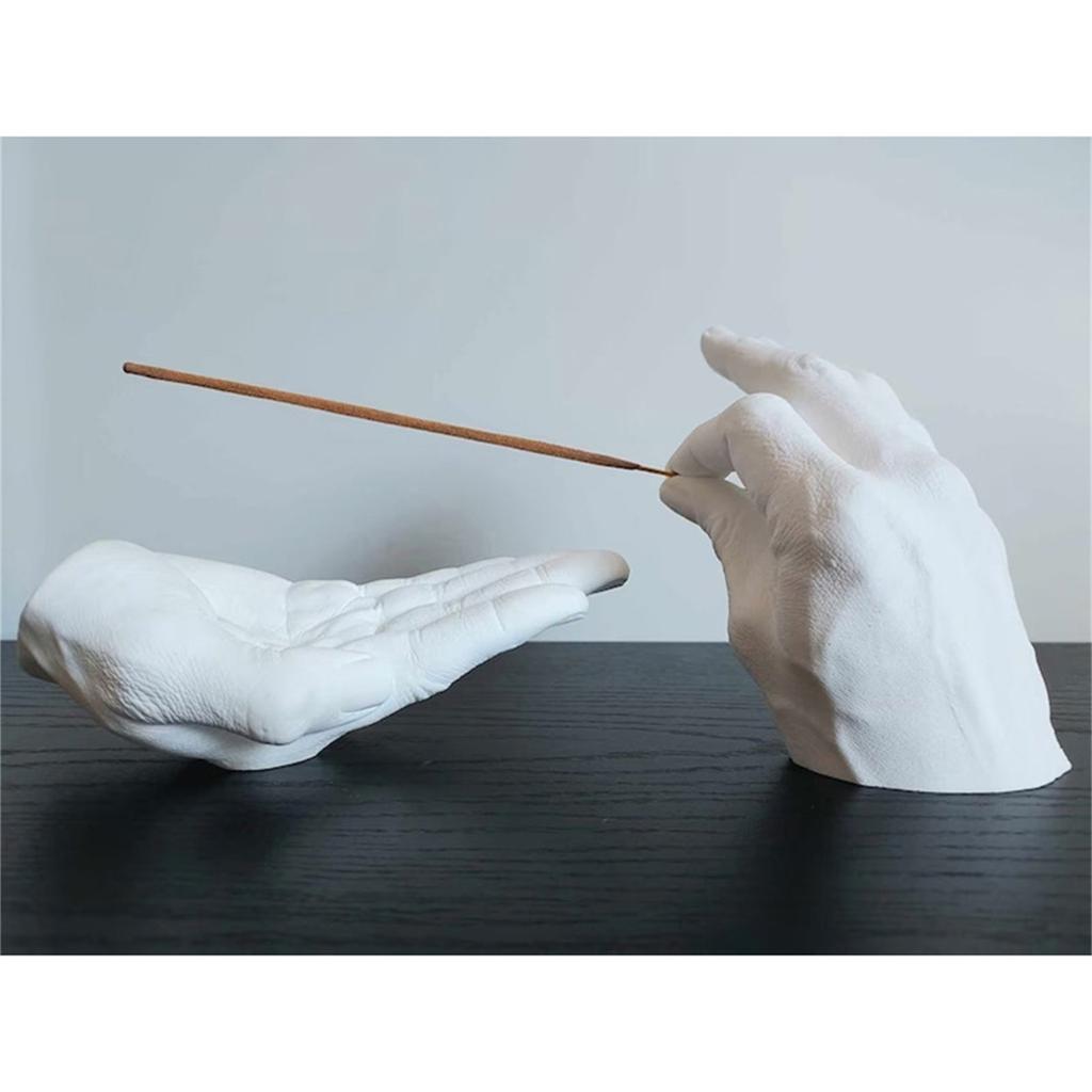Eleganti Bruciatori di Incenso a Forma di Mano con Raccogli Cenere Artigianato Set Portaincenso a Bastoncino per Arredo Scrivania Casa