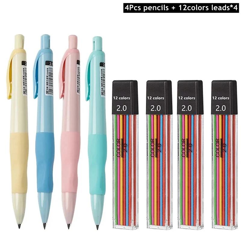 Adorable Dolphin 2mm Mechanical Pencils Collection Carpenter Drafting HB Pencil 20 Mm for Drawing Writing Sketching Kawaii School Supplies