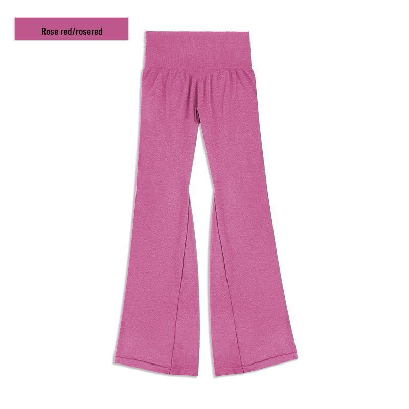 

Бесшовные расклешенные леггинсы NVGTN: Дышащие брюки для йоги и фитнеса Small розы красного