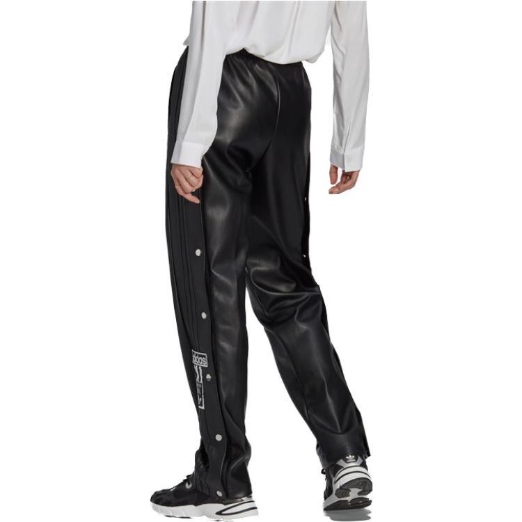 (WMNS) adidas Centre Stage Faux Leather Adibreak Pants 'Black' Women's II6099