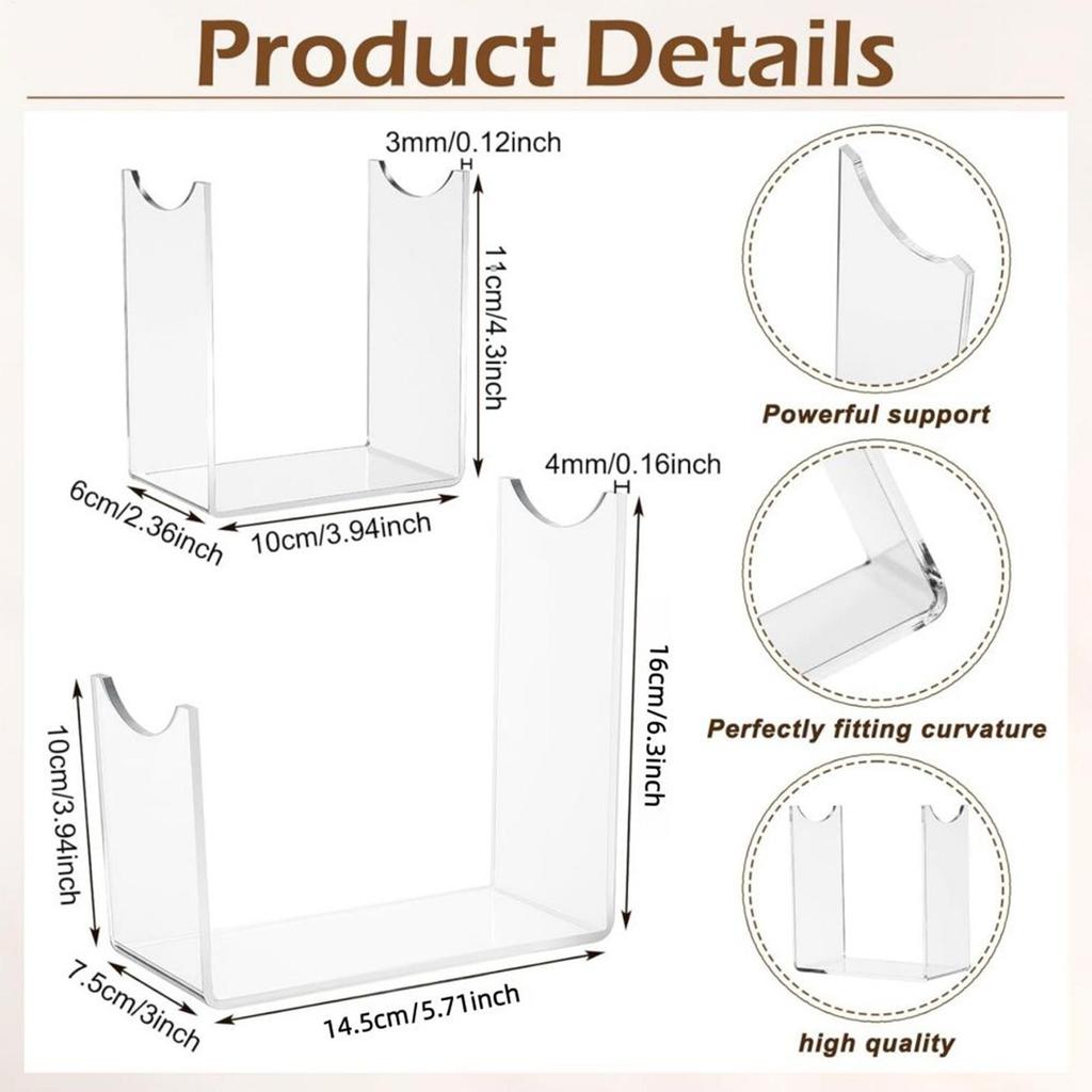 Antler Mount 4-Piece Shelf Holder Organizer Acrylic Display Stands For Tabletop Wall Collection Desk Room Christmas Craft Show