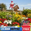 Christmas Santa Solar Kettle Lights Garden Lawn Yard Santa Claus Kettle Ground Lamp Led Night Light Outdoor Decor Gardening Gift