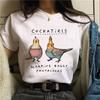 Summer Fashion Oversized T-Shirt for Women Harajuku Style Cockatiels Parrot Graphic Loose Short Sleeve Funny Bird Print Top