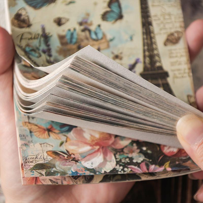50 ks/balení retro květinový materiál papír DIY scrapbooking koláž odpadkový deník estetika kancelářské potřeby plánovač dekorace papír
