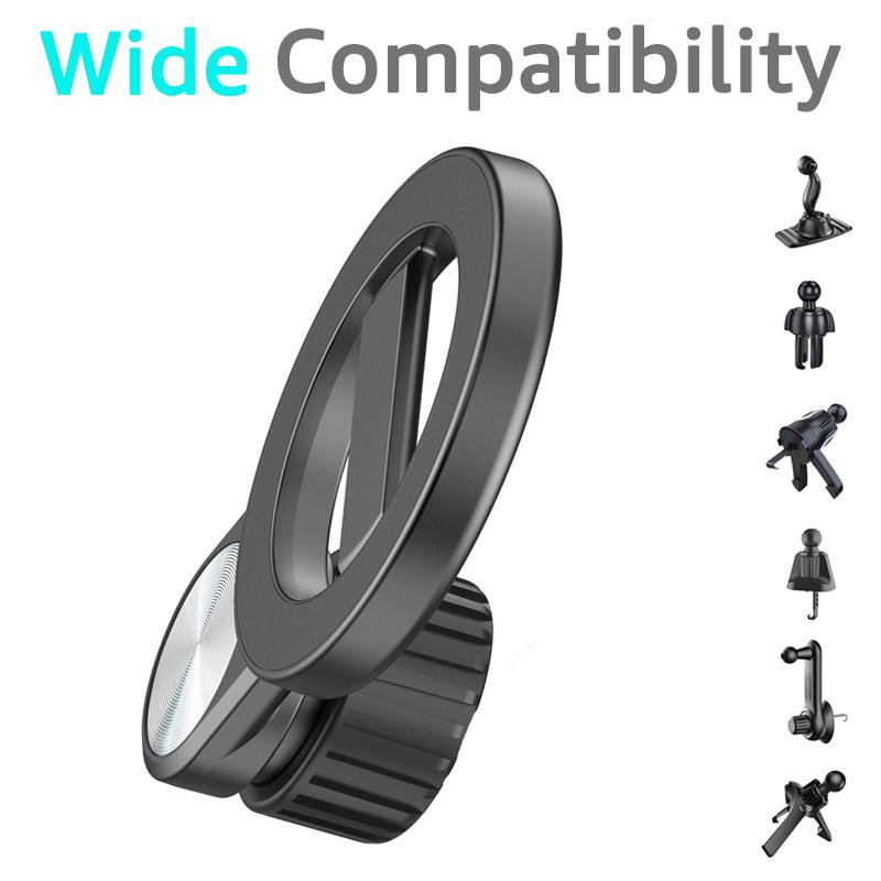 For MagSafe Car Mount Cellphone Holder Replacement Parts Magnetic Bracket Base with 17mm Ball Joint Socket for iPhone Xiaomi