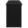 Shoe Bench with Shelf Black 80 x 30 x 45 cm Engineered Wood