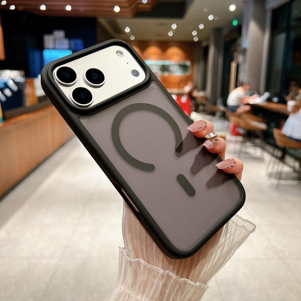 Applicable To Apple iPhone1111promax Mobile Phone Case, Skin-feeling Semi-transparent Color Two-in-one Three-star S11 Magnetic Case