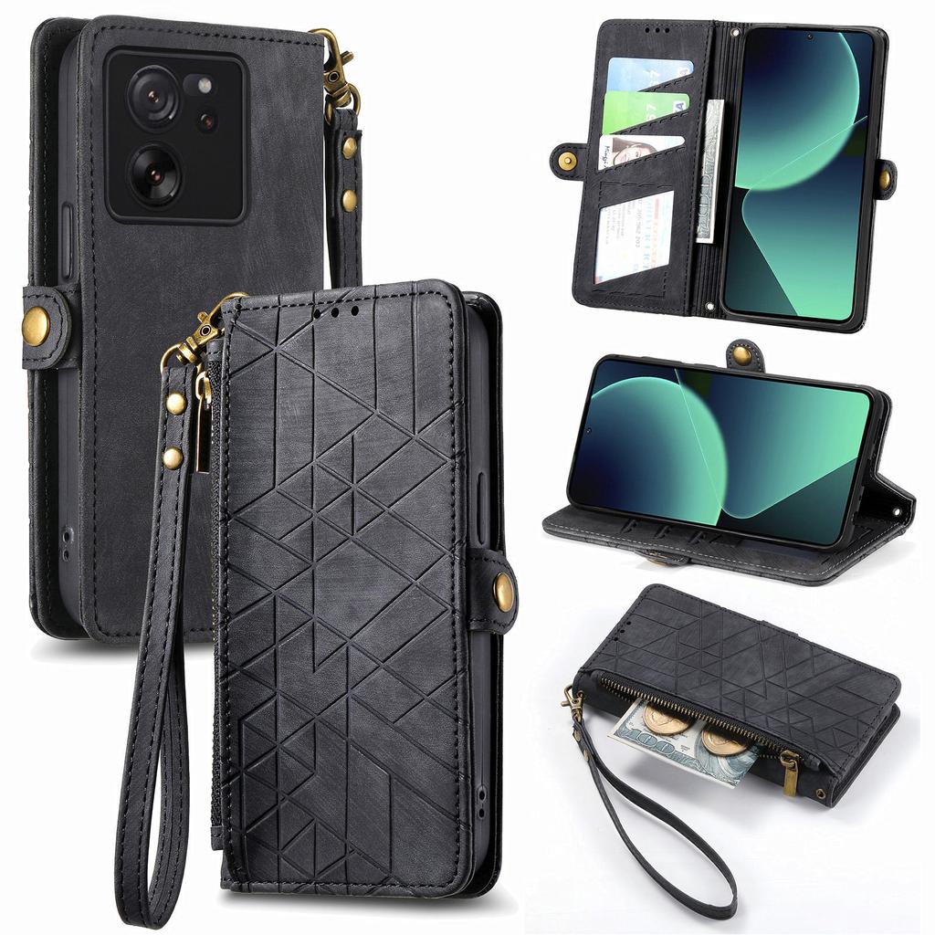 Zipper Cards Solt Wallet Leather Case For XiaoMi RedMi Note 13 Pro Plus 12 11S 10 10S 12T 13T Ultra Strap Bag Pocket Purse Cover