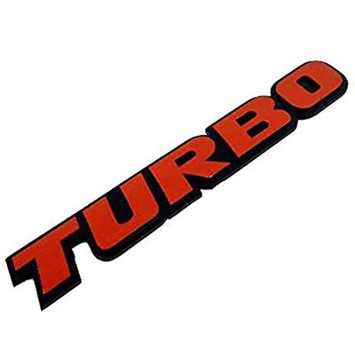 CarOver CO-BIG-TURBO-RD Universal 3D Big Turbo Sticker Turbo 3D Car Decal Sticker Cool Letter Logo Stylish Sports Racing English Motorcycle