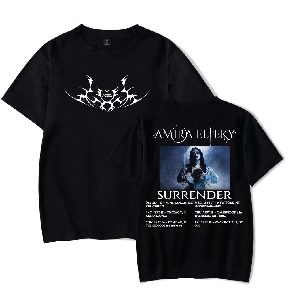 Amira Elfeky Surrender North America Tour TShirts Merch Unisex Fashion Short Sleeve Tees Crew Neck Tops S