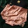 Vysoce kvalitní luxusní saténové kalhotky Dámské spodní prádlo větší velikosti pro ženy Bezešvé spodky Silky Oversized Triangle slipy