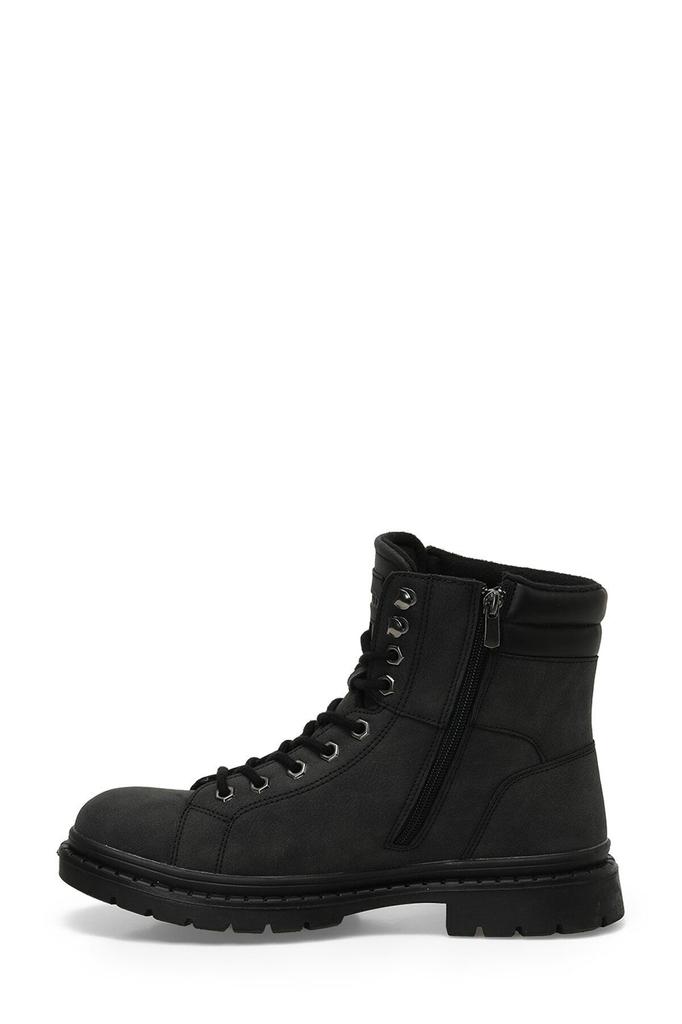 Men's Fashion Flat Heeled Booties Black Biker Boots Shoes