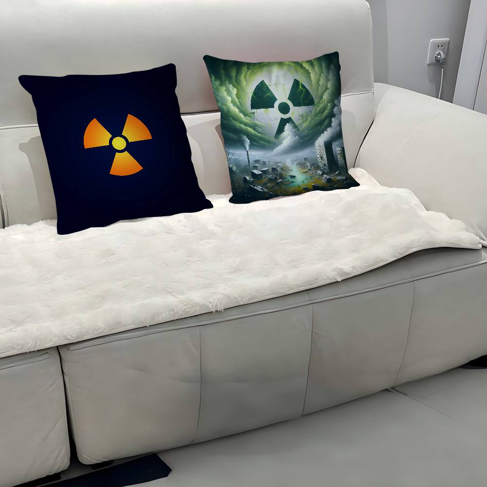 Creative R-Radiation Logo Personalized Picture Text Home Decorative Pillows Household Gifts 45x45cm