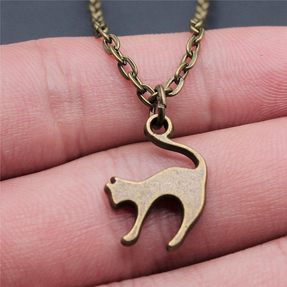 Pet Dog Cat Pendant Antique Bronze Metal Choker Necklace for Women New Arrival Gift