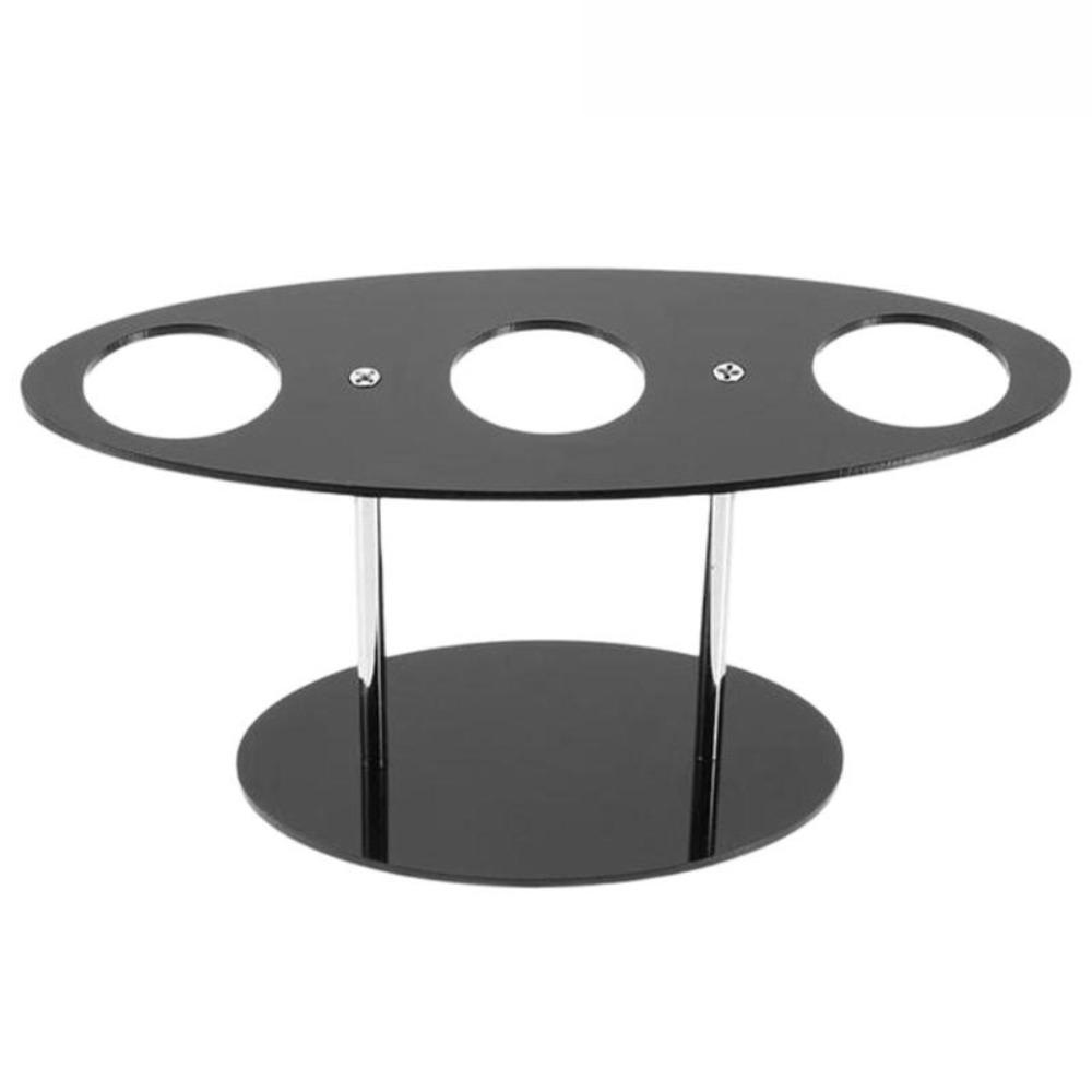 3-hole Ice Cream Cone Holder Acrylic Transparent Waffle Holder Sushi Cone Holder чёрный