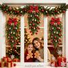 14Pcs Luxury Set - Christmas Artificial Norfolk Pine, Golden Bells, And Shiny Christmas Balls DIY Combination, Classic Red And Gold Color Scheme