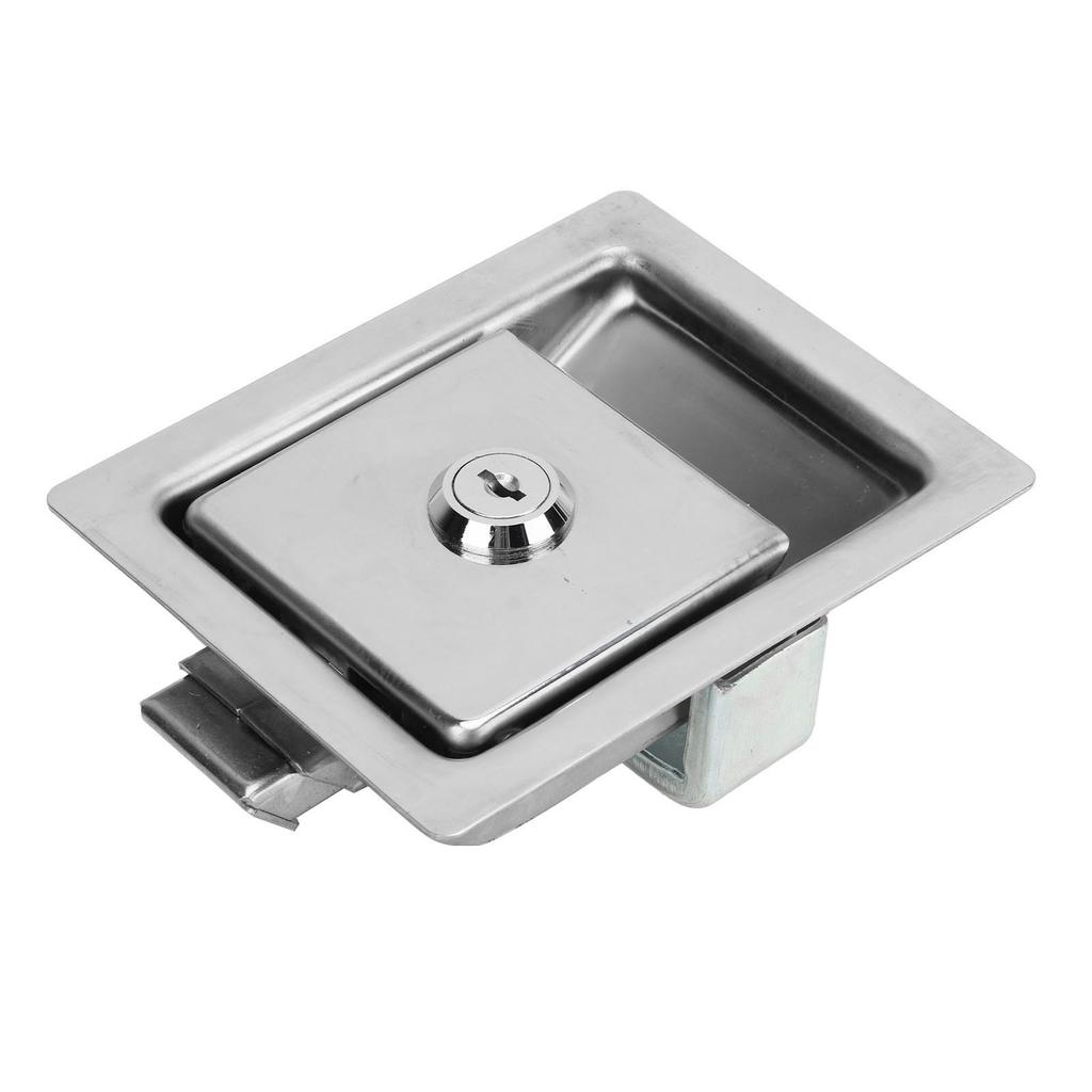 Toolbox Latch Stainless Steel Flush Mount Tool Box Latch Paddle Lock with 2 Keys for RVs Trucks
