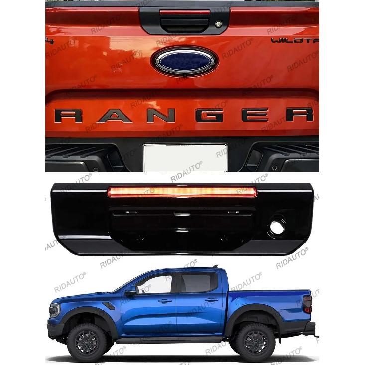 For Ford Ranger T9 2023-2025+ Rear Door Handle Pusher Cover Tailgate Cover Rear With 3rd Third Tail Brake Lights LED Accessories