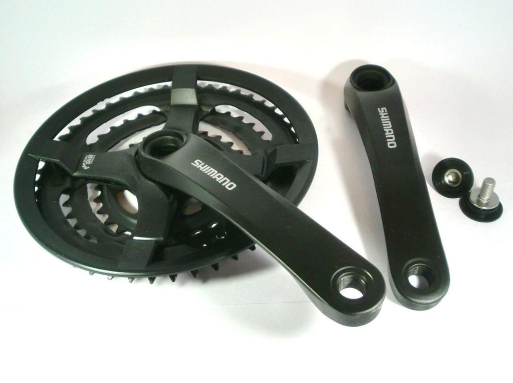 SHIMANO Front Chainwheel 170mm with Chain Guard BB Square Shaft EFCTY501C888CLB TOURNEY (MTB) FC-TY501 48×38×28T 8S/7S/6S Black/Compatible 122.5mm