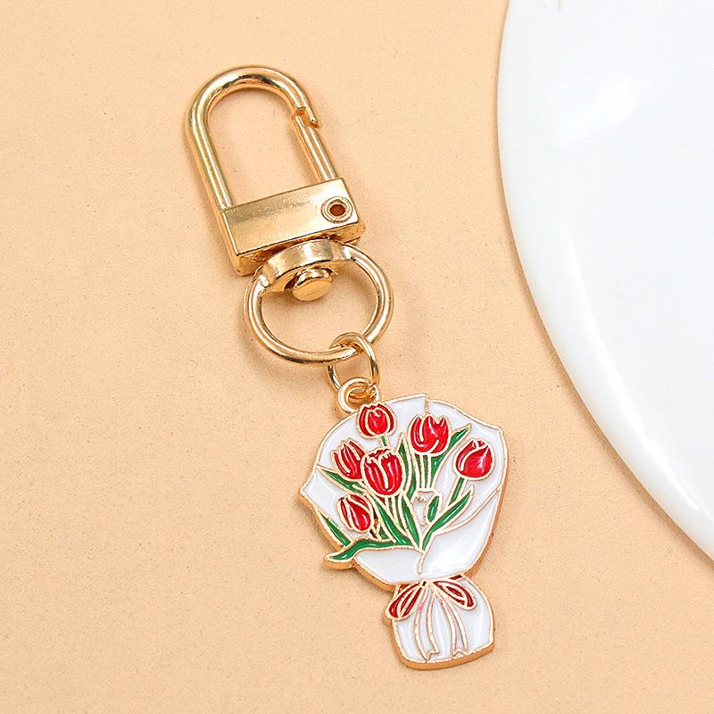 European & American Cross-Border Alloy Jewelry: Graduate's Hat & Flower Pendant Charm