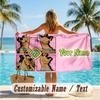Custom Text Beach Towel, Soft Absorbent Swimming Multi-use TowelScooby-Doo