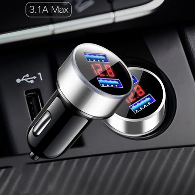 Ładowarka samochodowa Lcd Smart Charge podwójna ładowarka samochodowa USB do telefonu komórkowego dla Huawei Xiaomi Samsung S7 Iphone 11 Pro 8 Plus adapter USB