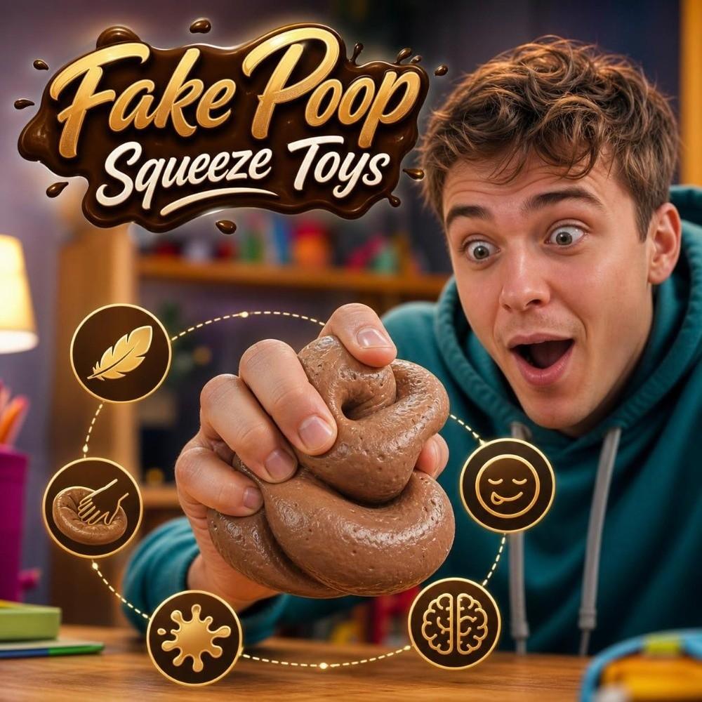 Creative Fake Poop Squeeze Toys Anxiety Relief Prank Toys Portable Funny Shit  Pinch  Joke Props