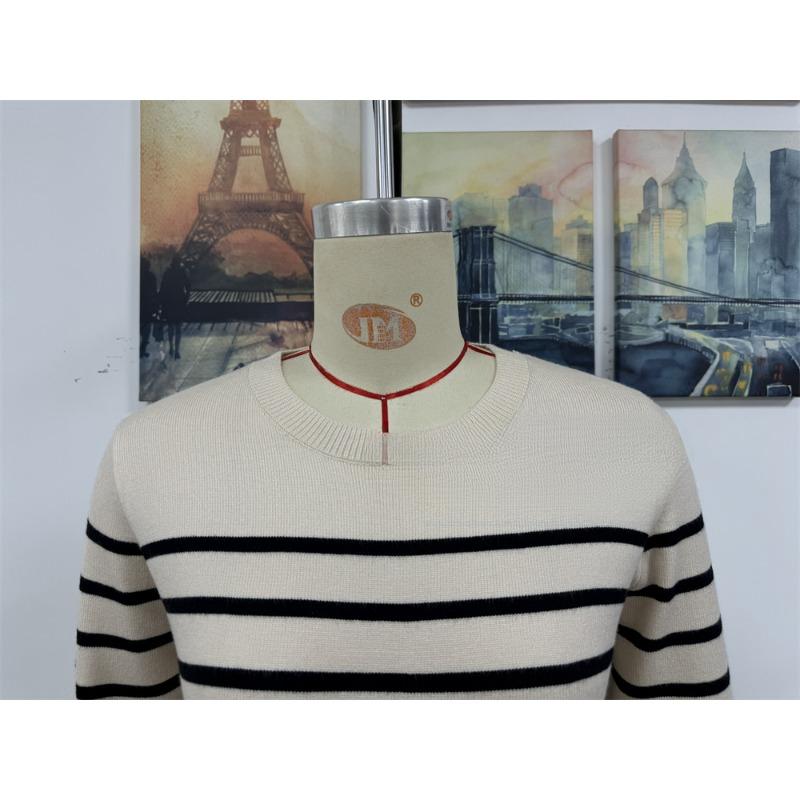 Slim Fit Women's Sweater Striped Long Skirt Dress