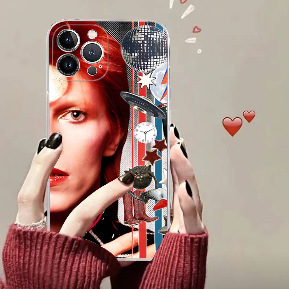 Classic D-DavidS Singer B-BowieS Phone Case For IPhone 11 13 16 12 17 14 15 Pro Max Plus Soft Clear Back Cover Coque