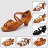 Salsa Latin Ballroom Dance Shoes 4cm Tocs Dancing for Women Girls Practicing Dance Shoes