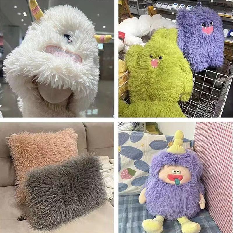 50x45cm 3cm Toskanischer Plüschstoff zum Nähen von Plüschpuppen, Kissen, Wintermützen, Bettwäsche, Spielzeug, Dekostoff, Handgemachtes DIY Plüschstoff