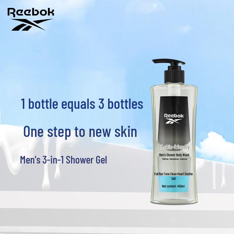 

Reebok Men s 3-in-1 Body Wash, Shampoo & Facial Cleanser
