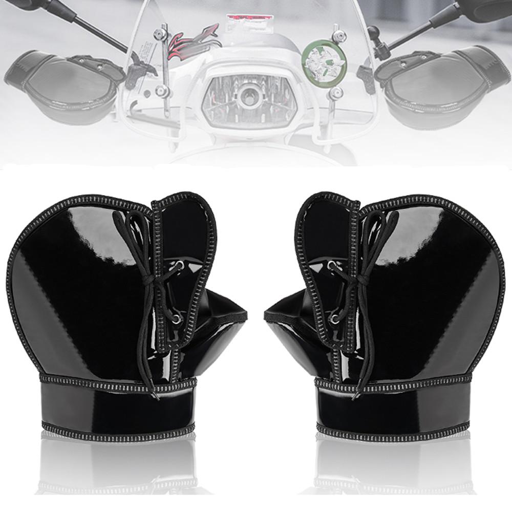1Pair Motorcycle Warm Handlebar Cover Winter Electric Vehicles Windshield Gloves Windproof Motorbike Scooter Handlebar Muffs