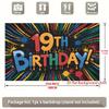 1pc Birthday 19th Graffiti Hanging Banner Polyester