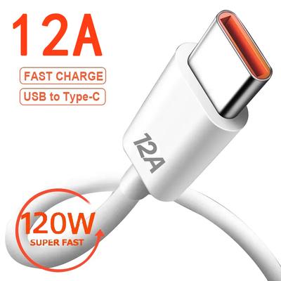 USB Type C Kablo 120W 12A Hızlı Şarj Kablosu Cep Telefonu USB Huawei P30 Xiaomi Realme Samsung Poco x6 USB C Veri Kablosu Kordon