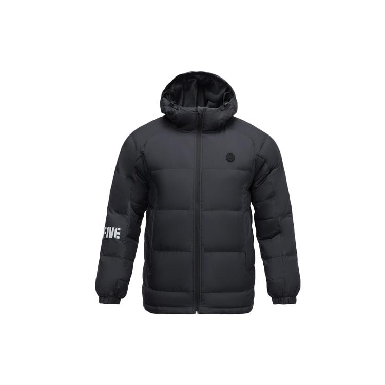 Пуховики Li Ning Мужские Черные С капюшоном Умеренные Другие AYMQ095-4 M