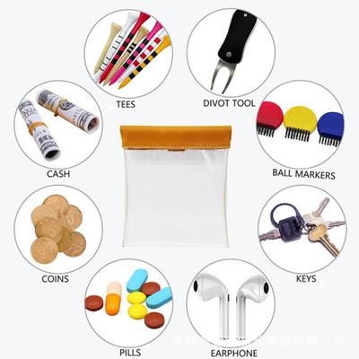 Golf Pouch Bag Transparent Golfing Accessories Storage Bag Easy To Carry Durable Lightweight Outdoor Golf Ball Golf Tees Bag