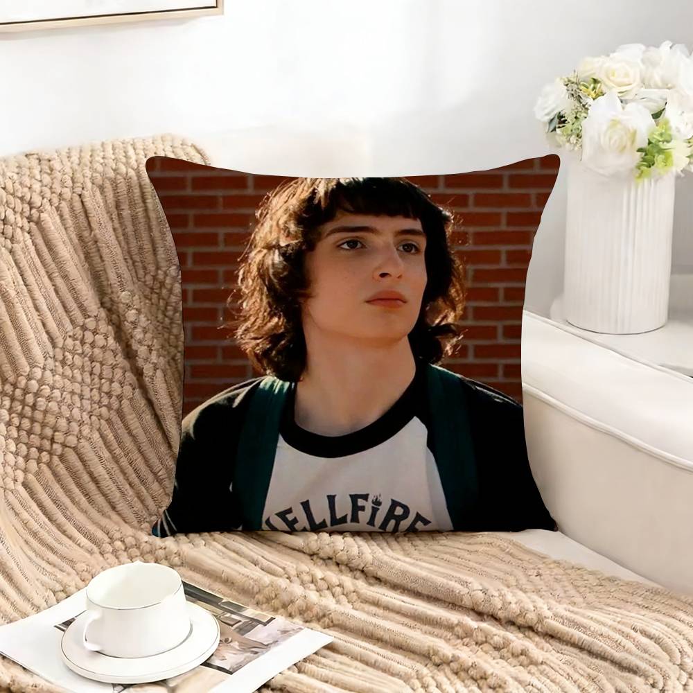 Cool FFinn WWolfhardFW Square DoubleSided printed Pillow Case Bedroom Bedside Pillow Sofa Cushion Cover
