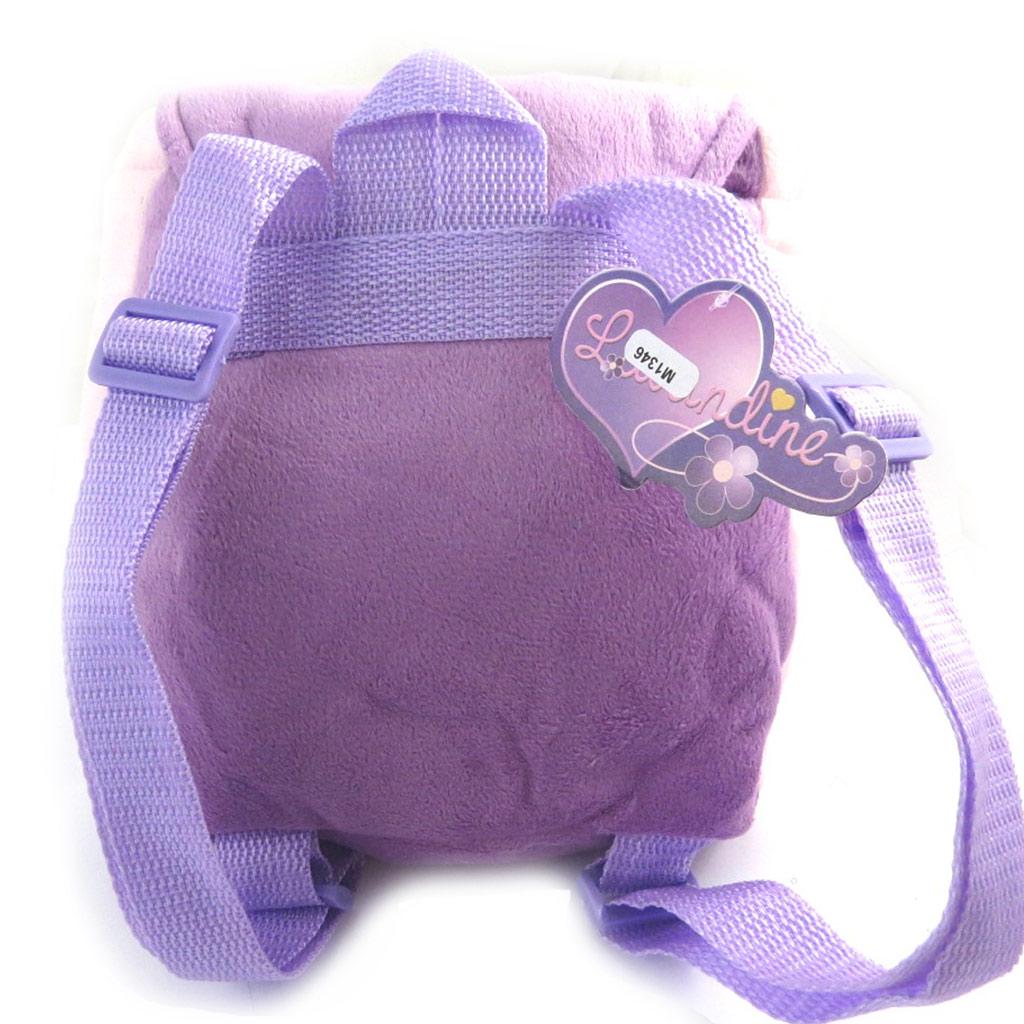 Les Trésors De Lily [M1346] - Sac à dos peluche 'Lavandine' violet - 20x16x4 cm