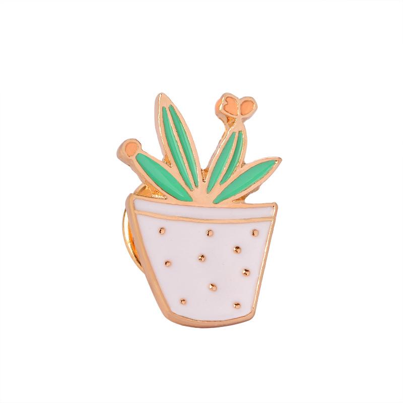 

Модные европейские и американские мультяшные броши с котами и фруктами - летние аксессуары кремового цвета