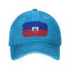 Haiti Flag Vintage Baseball Cap Sun  Outdoor Sports SunProof Washed Trucker Hat UnisexTeens yk Retro Design Baseball Caps