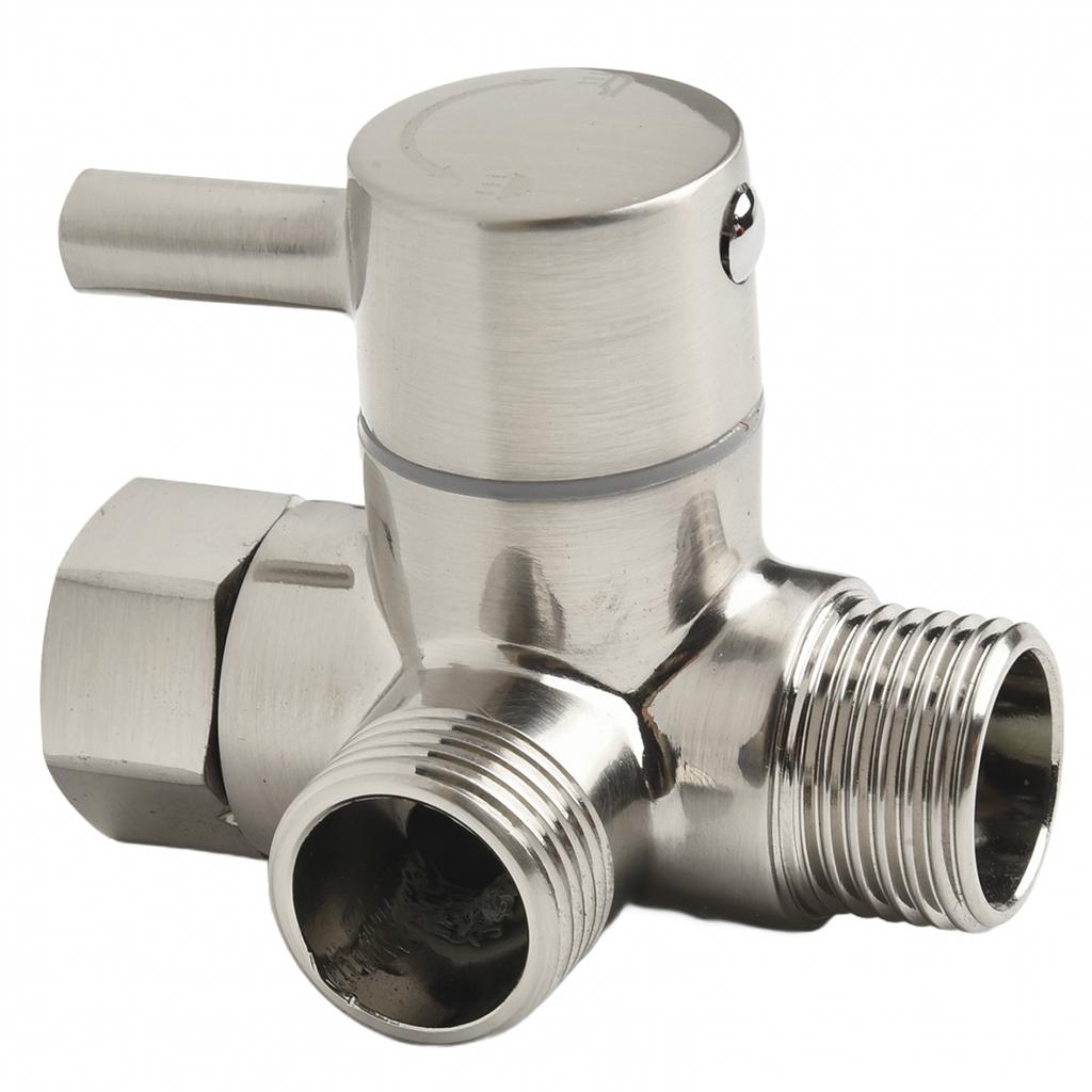 3-Wege T-Adapter G1/2 Duschkopfhalterung Montageventil Verteiler Umsteller Anschluss