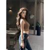 Womens High Waist Vintage Wash Flare Jeans Y2K Bootcut Wide Leg Denim Trousers Streetwear