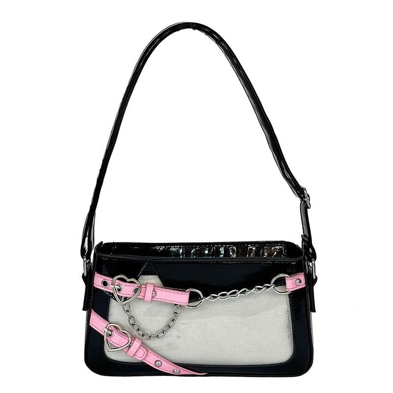 Heart Shaped Simple Buckle And Chain Design Women Casual Shoulder Bag Itabag