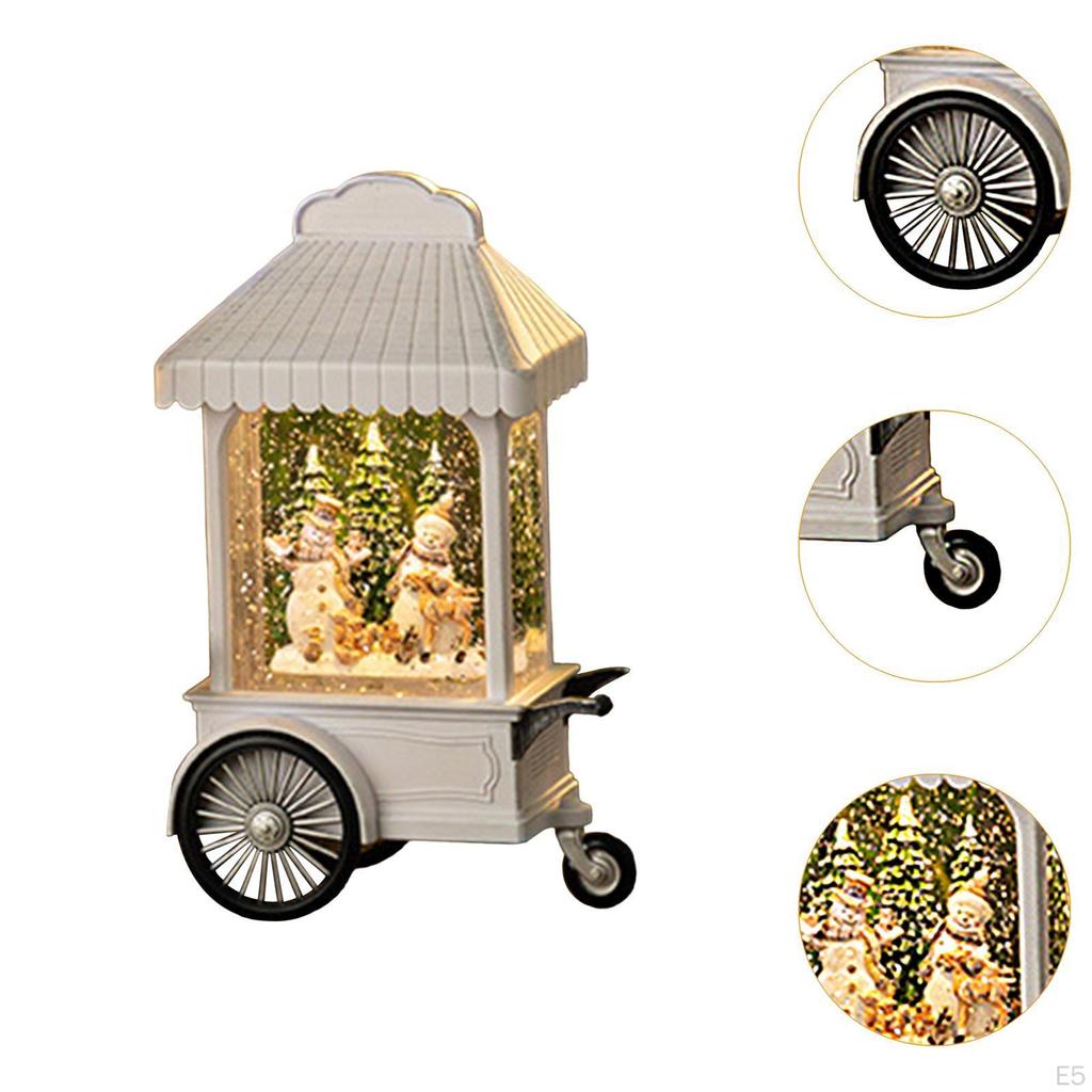 Weihnachten Schneekugel Dekoration Laterne Dekorative Glitter mit Musik Licht up für