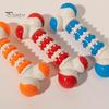 Indestructible Dog Chew Toys Interactive Puppy Teeth Bone Toy Teeth Cleaning Boredom Relief Gear Bone Pet Toy for Aggressive Chewers Small Medium