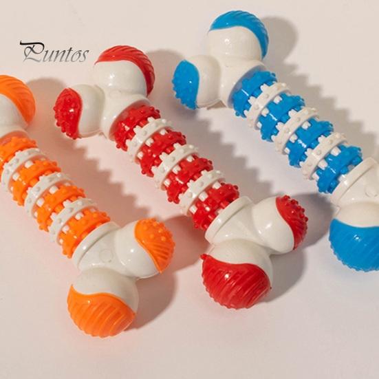 Indestructible Dog Chew Toys Interactive Puppy Teeth Bone Toy Teeth Cleaning Boredom Relief Gear Bone Pet Toy for Aggressive Chewers Small Medium